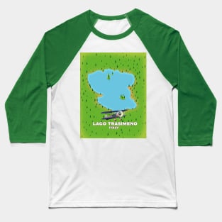 Lago Trasimeno Italy lake map Baseball T-Shirt